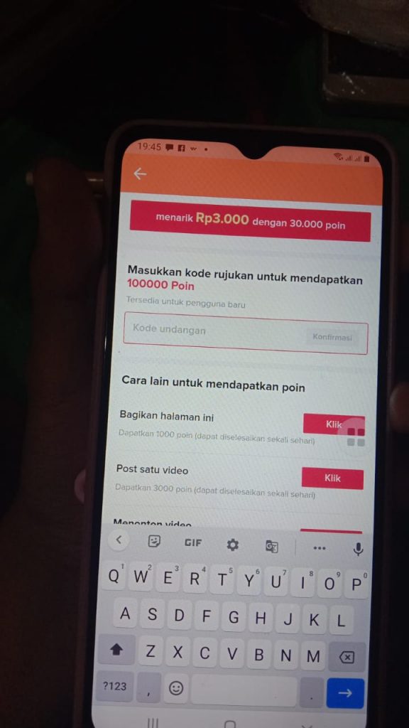 Kode undangan tiktok