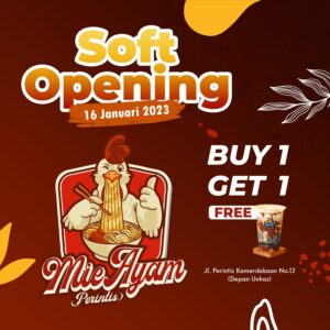 soft opening mie ayam perintis
