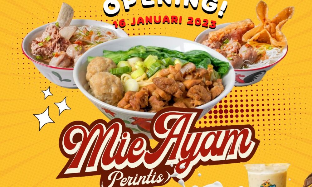 soft opening mie ayam perintis