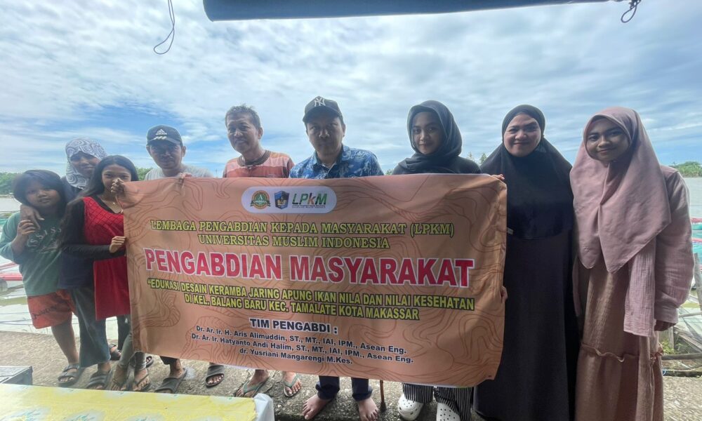Dosen UMI Laksanakan Pengabdian Masyarakat ; Edukasi Desain Keramba Jaring Apung Ikan Nila Kec. Tamalate Kota Makassar