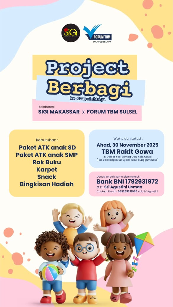 Project berbagi Komunitas SIGi Makassar di RAKIT